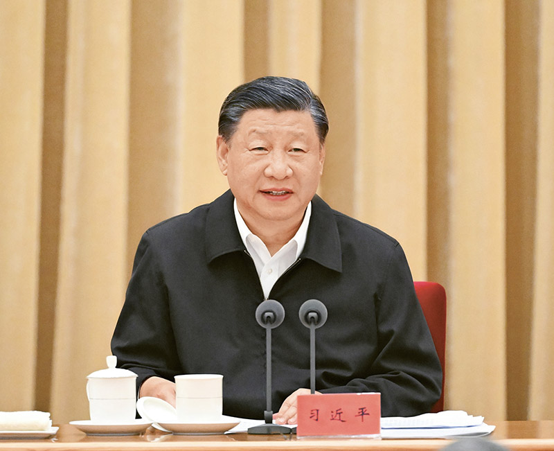 2023年7月17日至18日，全国生态环境保护大会在北京召开。中共中央总书记、国家主席、中央军委主席习近平出席会议并发表重要讲话。 新华社记者 饶爱民/摄